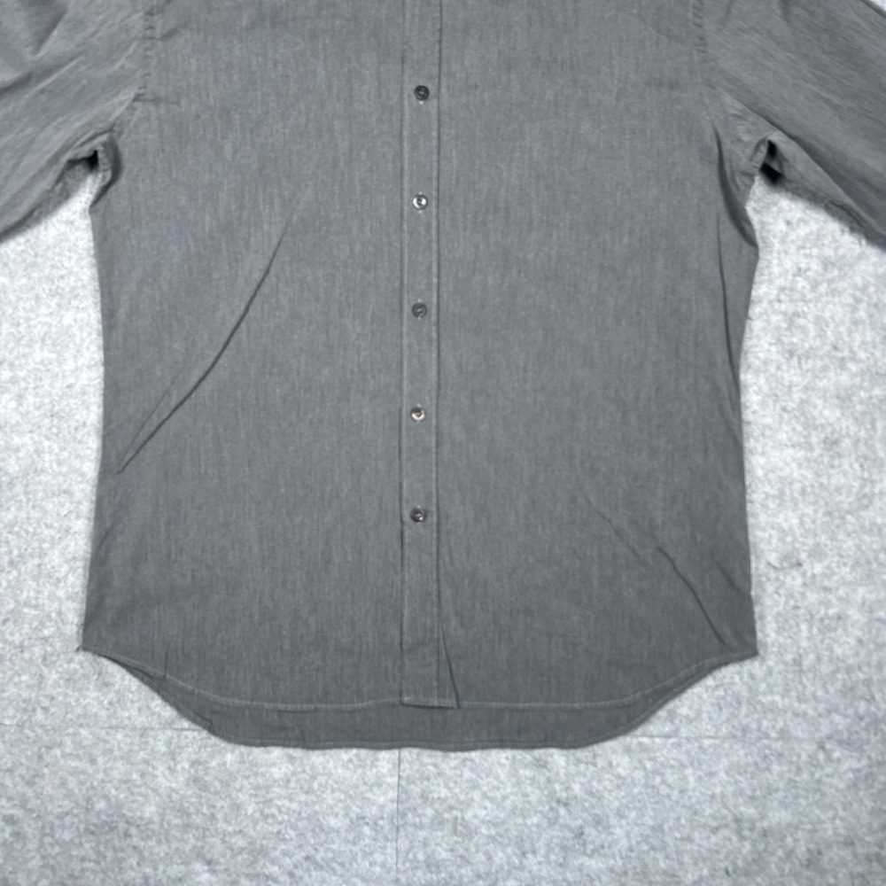 Prada Button Up Shirt Mens 41/16 Gray Long Sleeve‎ Made In Italy Luxury Designer - Picture 5 of 15